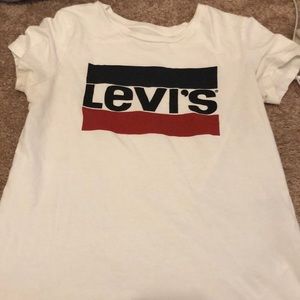 blue and white levis shirt in an xs